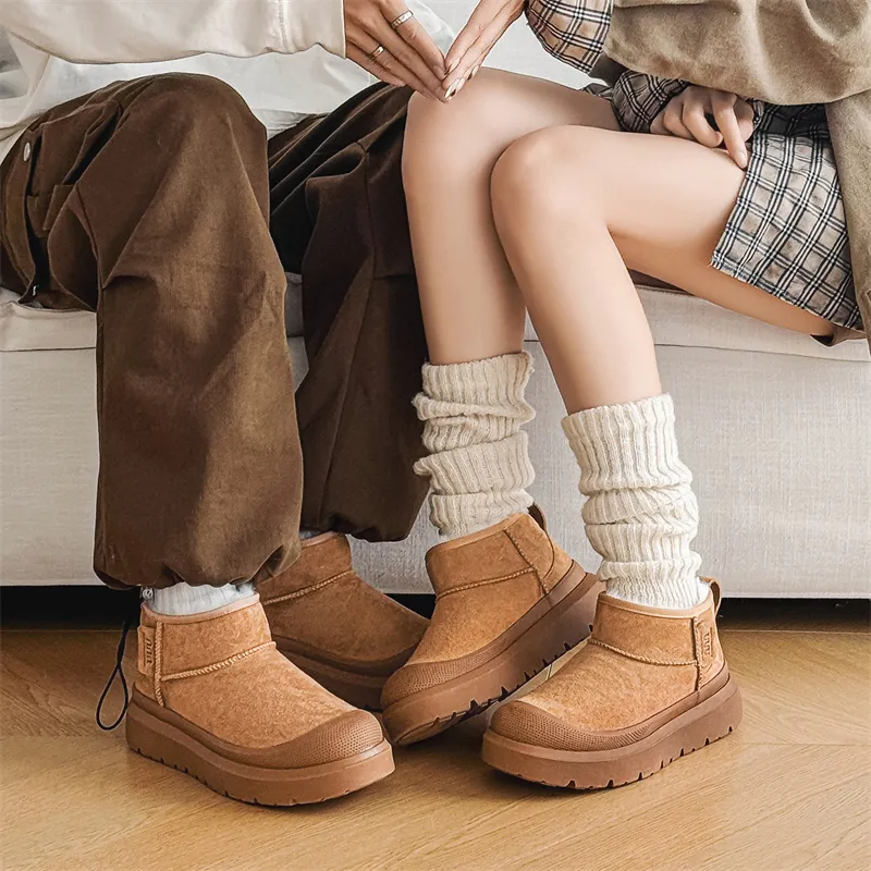 WEISHIBANGWEI Short Snow Boots Unisex-10