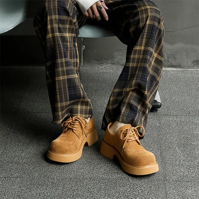 WEISHIBANGWEI Casual Shoes Men's Yellow-5