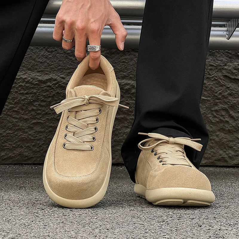 WEISHIBANGWEI Casual Shoes Men's Beige Yellow-1