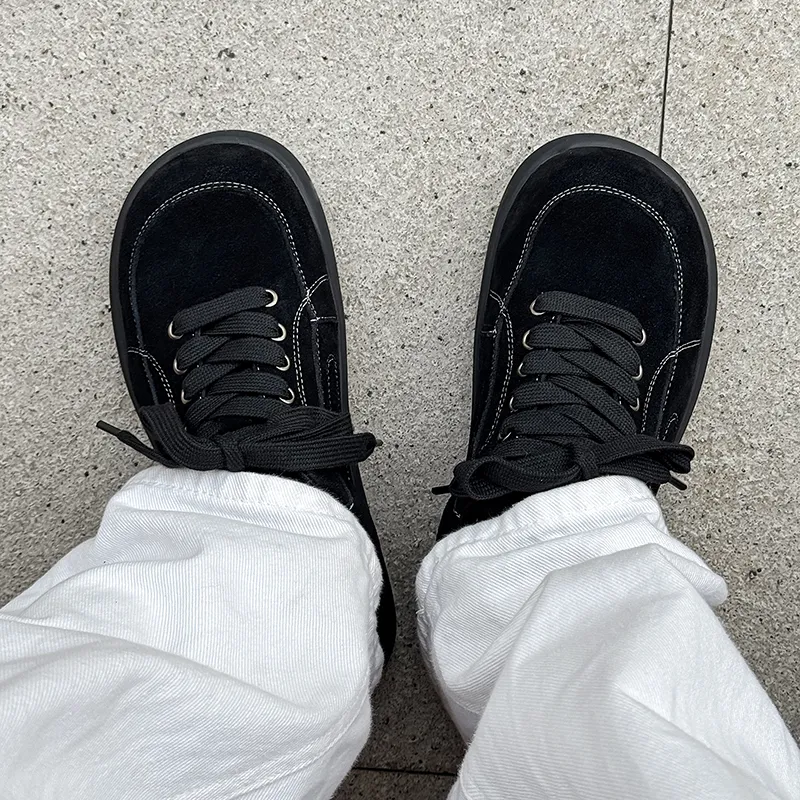 WEISHIBANGWEI Low Top Casual Shoes Men's Black-2