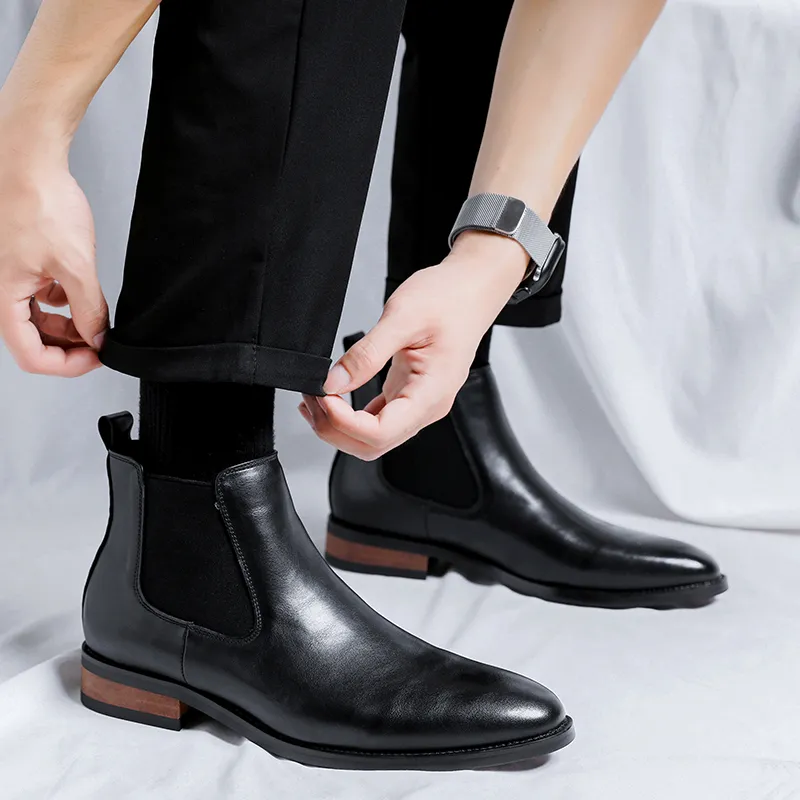 WEISHIBANGWEI Short Chelsea Boots Men's-7