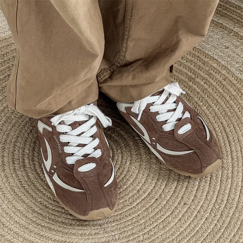 WEISHIBANGWEI Low Top Casual Shoes Men's Khaki-5