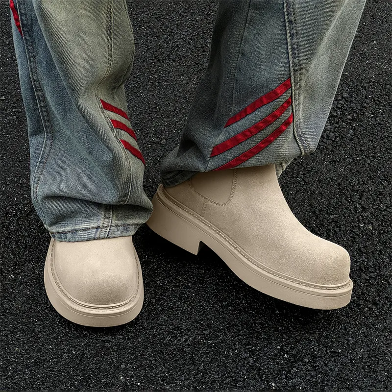 WEISHIBANGWEI Short Chelsea Boots Men's-23