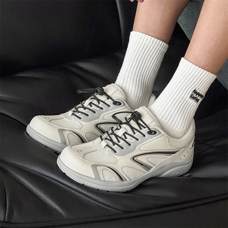 WEISHIBANGWEI Low Top Casual Shoes Men's Beige-2