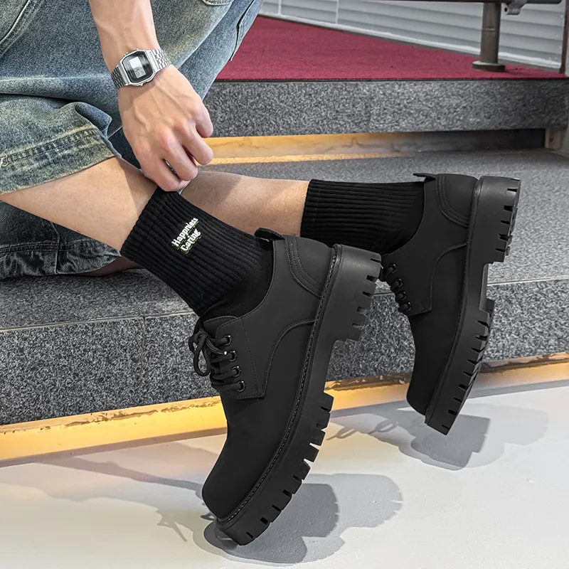 WEISHIBANGWEI Casual Shoes Men's Black-6