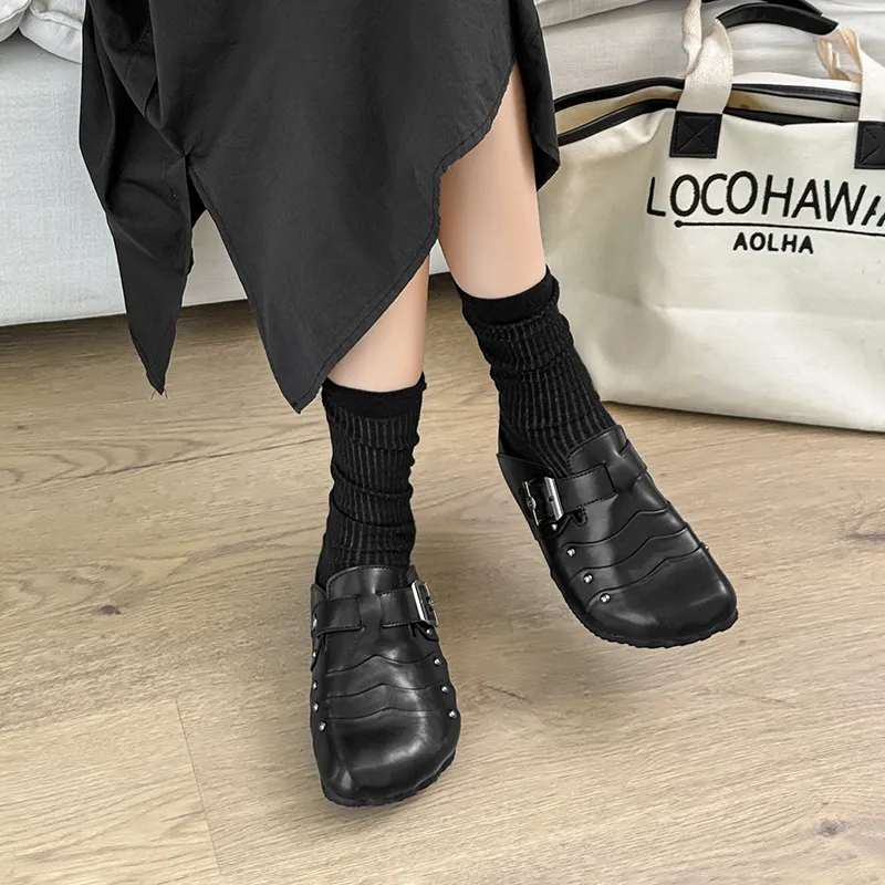 WEISHIBANGWEI Closed Toe Slippers Unisex Black-9