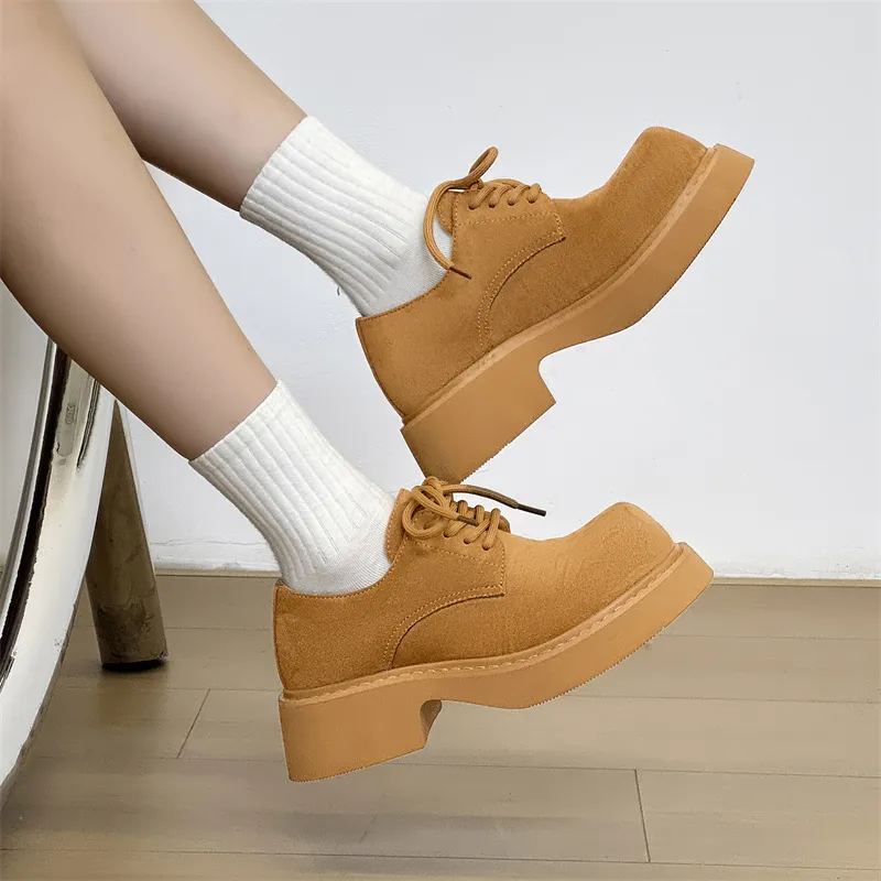 WEISHIBANGWEI Casual Single Shoes Women's Yellow-2
