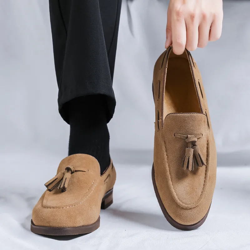 WEISHIBANGWEI Loafers Men Yellow-1