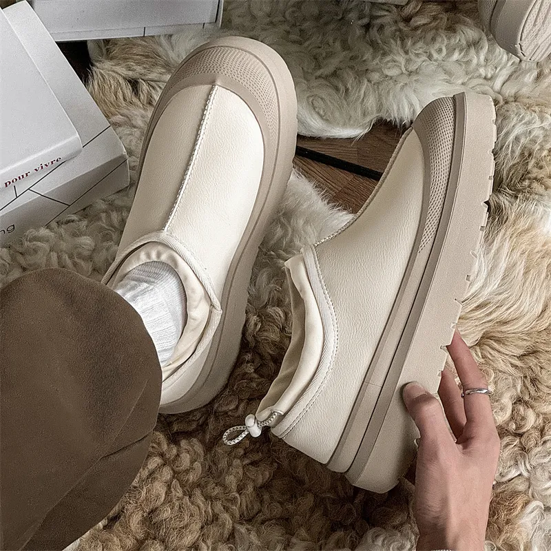 WEISHIBANGWEI Warm Slip Resistant Ankle Length Snow Boots Unisex-6
