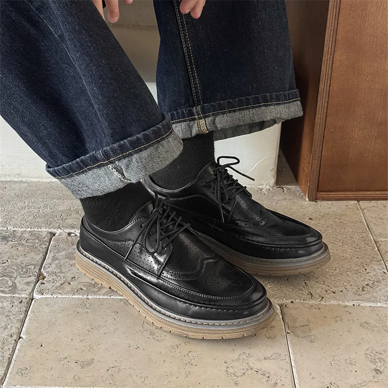 WEISHIBANGWEI Casual Shoes Men's Black-3