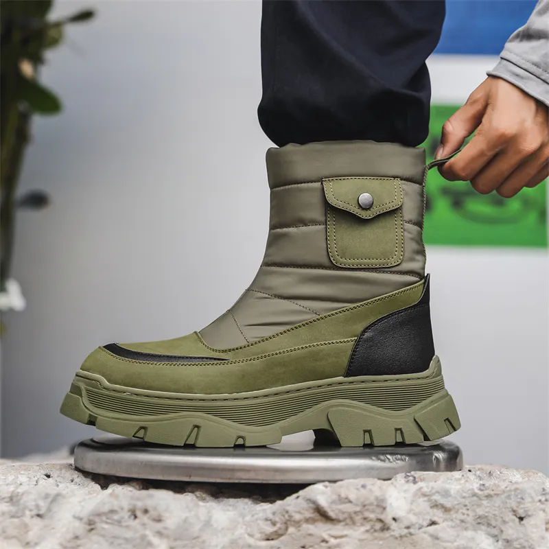 WEISHIBANGWEI Snow Boots Men-10