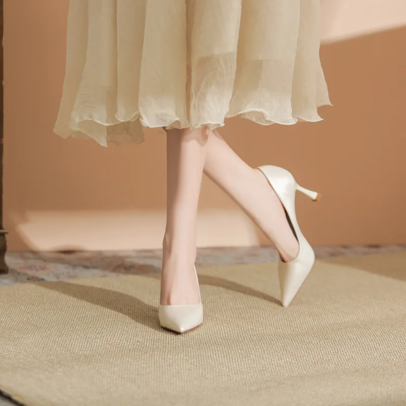 WEISHIBANGWEI Slim Heel High Heels Women's-4