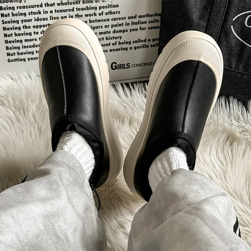 WEISHIBANGWEI Warm Slip Resistant Ankle Length Snow Boots Unisex-2