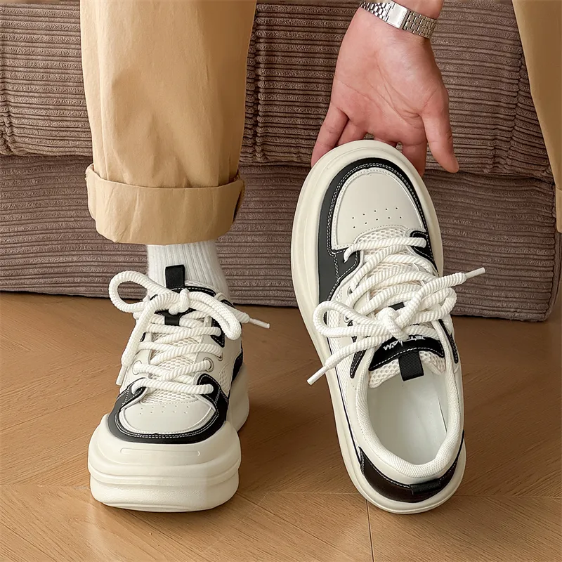WEISHIBANGWEI Low Top Skateboard Shoes Men's White-2