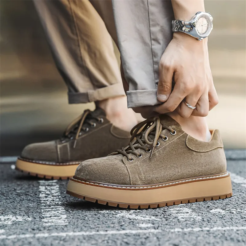WEISHIBANGWEI Men's Casual Shoes Men Low Top-5