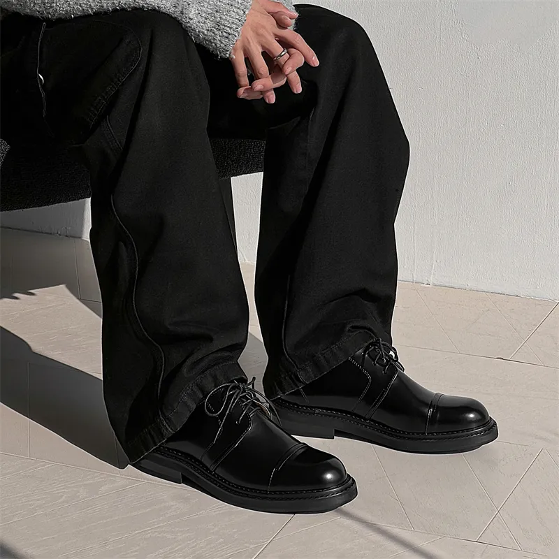 WEISHIBANGWEI Dress Shoes Men's Black-3