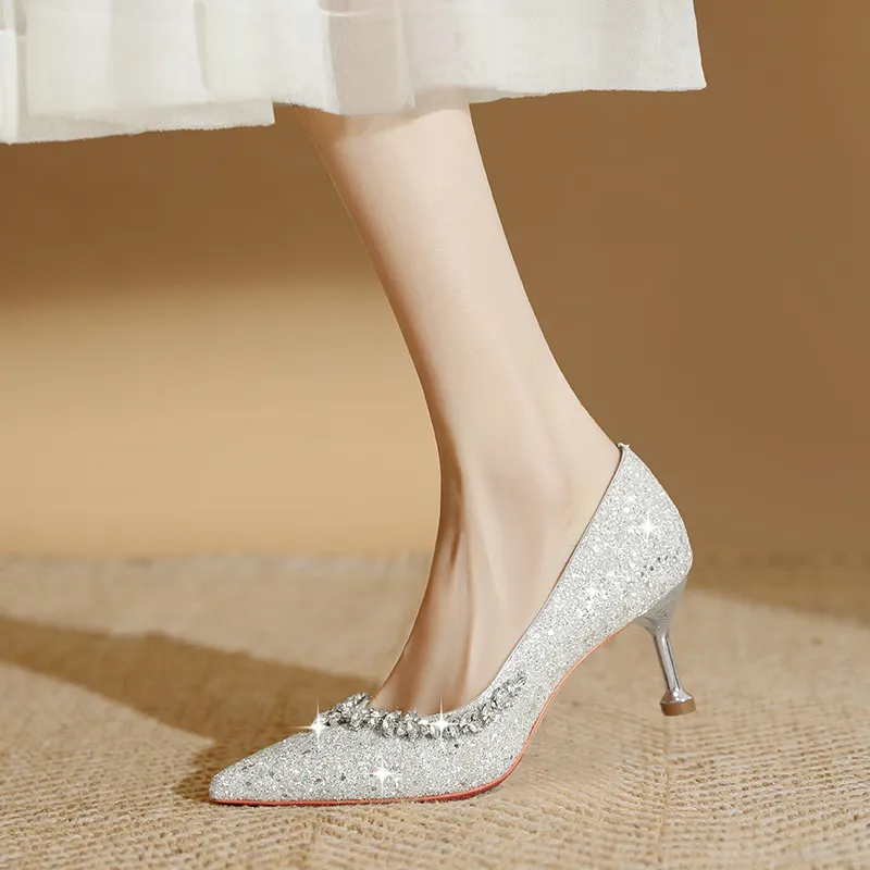 WEISHIBANGWEI Slim Heel High Heels Women's-8