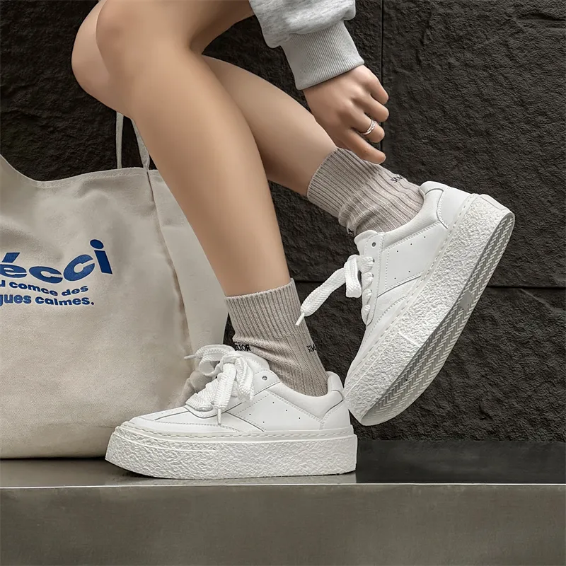 WEISHIBANGWEI Skateboard Shoes Unisex White-12