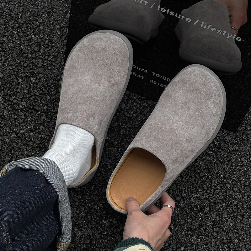 WEISHIBANGWEI Rubber Sole Slip Resistant Wrap toe Slippers Unisex-15