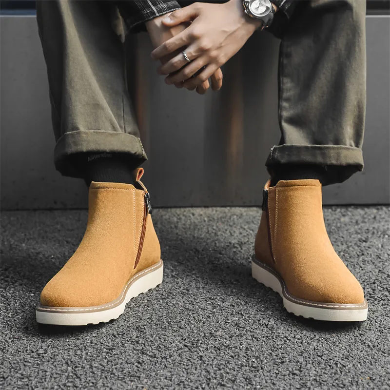 WEISHIBANGWEI Short Chelsea Boots Men's-7