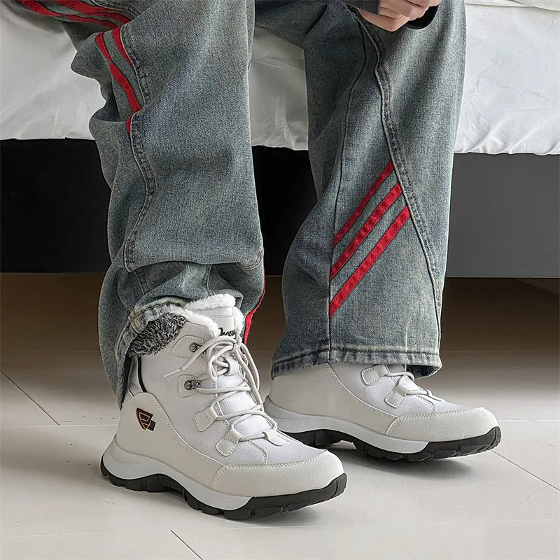 WEISHIBANGWEI Warm Anti Slip And Wear Resistant Short Snow Boots Unisex-12