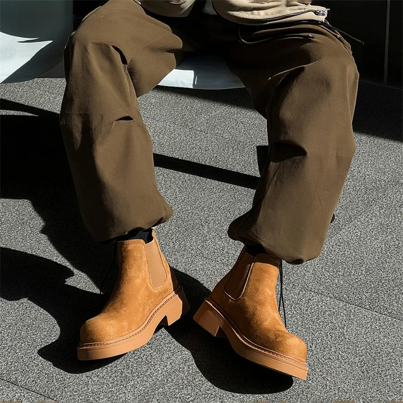 WEISHIBANGWEI Short Chelsea Boots Men's-10