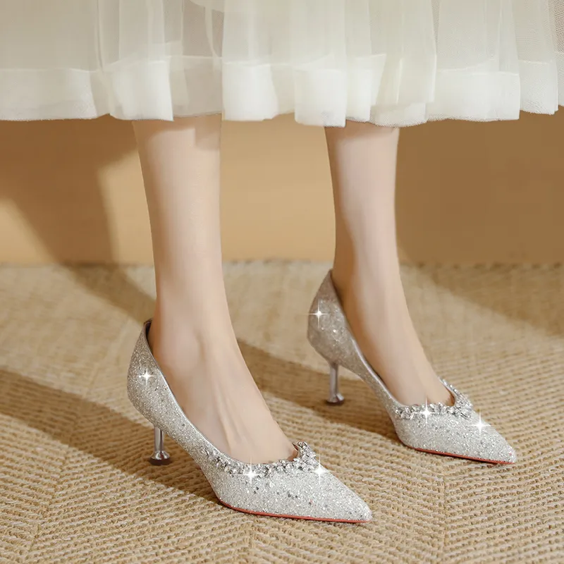 WEISHIBANGWEI Slim Heel High Heels Women's-10