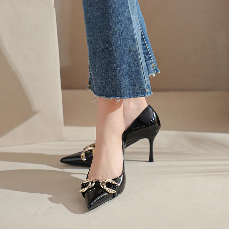 WEISHIBANGWEI Slim Heel High Heels Women's-4