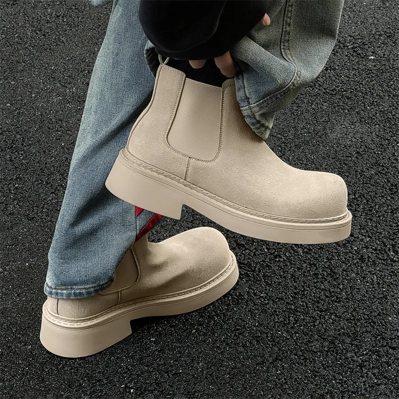 WEISHIBANGWEI Short Chelsea Boots Men's-24