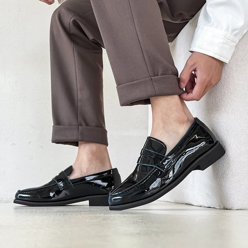 WEISHIBANGWEI Loafers Men's Blue-2