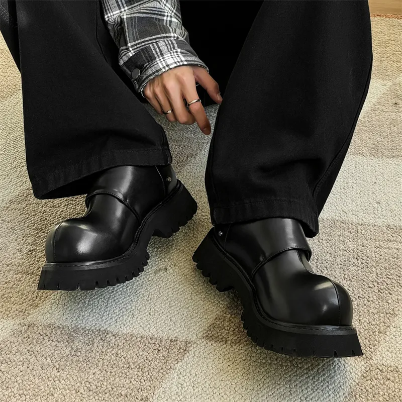 WEISHIBANGWEI Height Increasing Low Top Casual Shoes Unisex Black-6