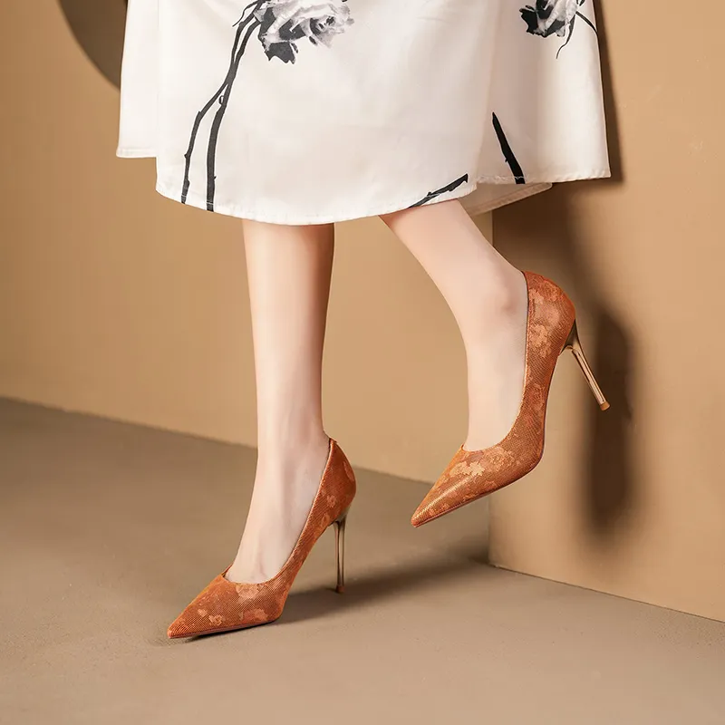 WEISHIBANGWEI Slim Heel High Heels Women's-6