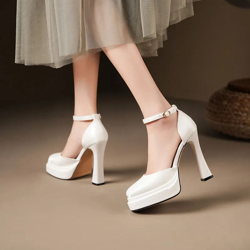 WEISHIBANGWEI Chunky Heel High Heels Women's-14