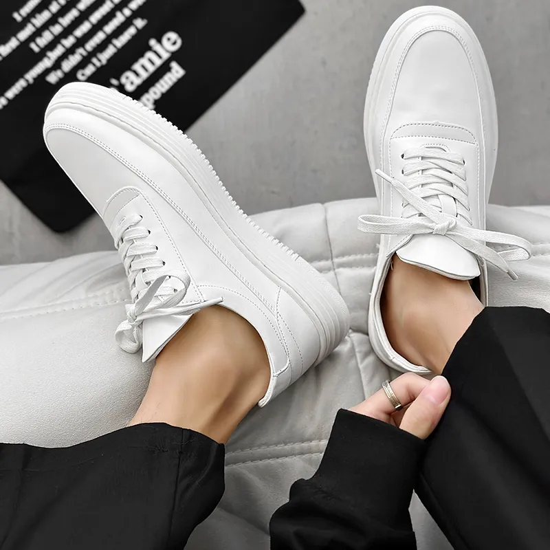 WEISHIBANGWEI Men's Casual Shoes Men's White-7