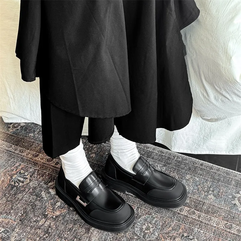 WEISHIBANGWEI Loafers Unisex Black-4