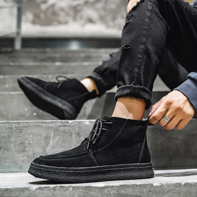 WEISHIBANGWEI Short Chelsea Boots Medium Heel Men's-68