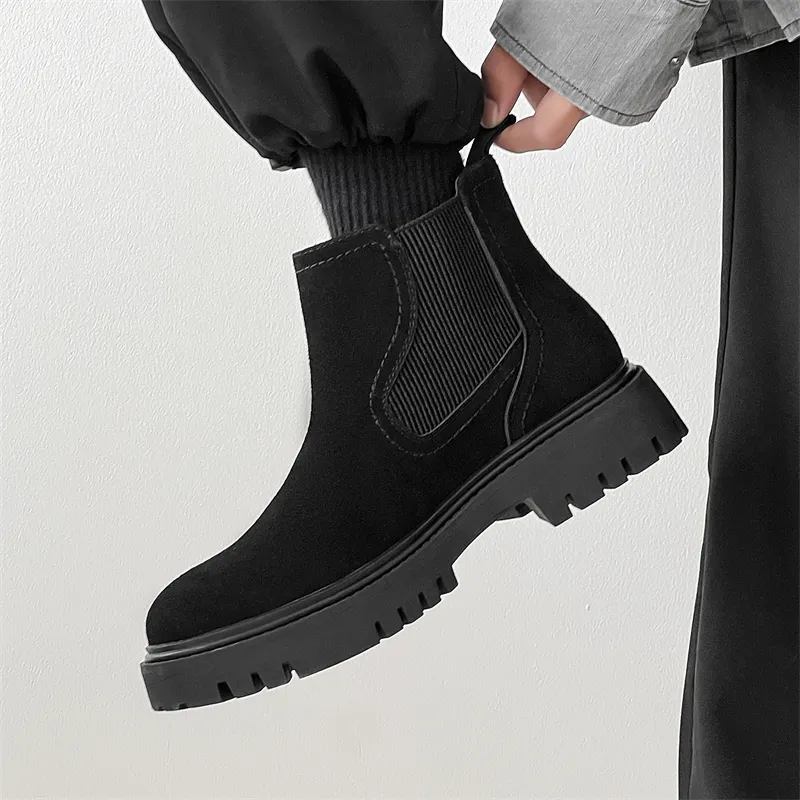 WEISHIBANGWEI Short Chelsea Boots Men's-12