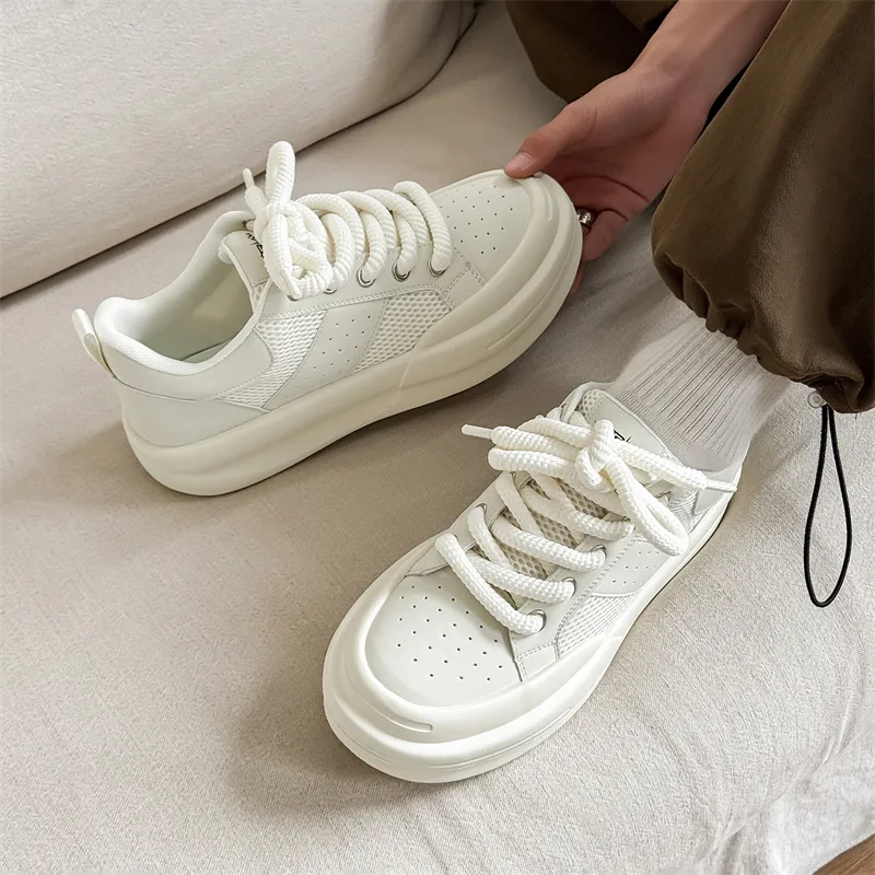 WEISHIBANGWEI Lightweight Low Top Casual Shoes Men's White-6