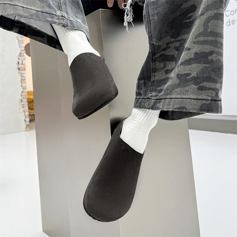 WEISHIBANGWEI Rubber Sole Closed Toe Slippers Unisex Black Coffee-5