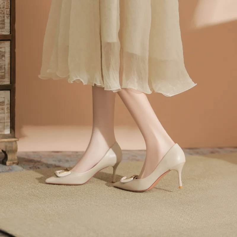 WEISHIBANGWEI Slim Heel High Heels Women's-4