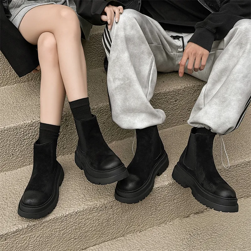 WEISHIBANGWEI Short Chelsea Boots Unisex-2