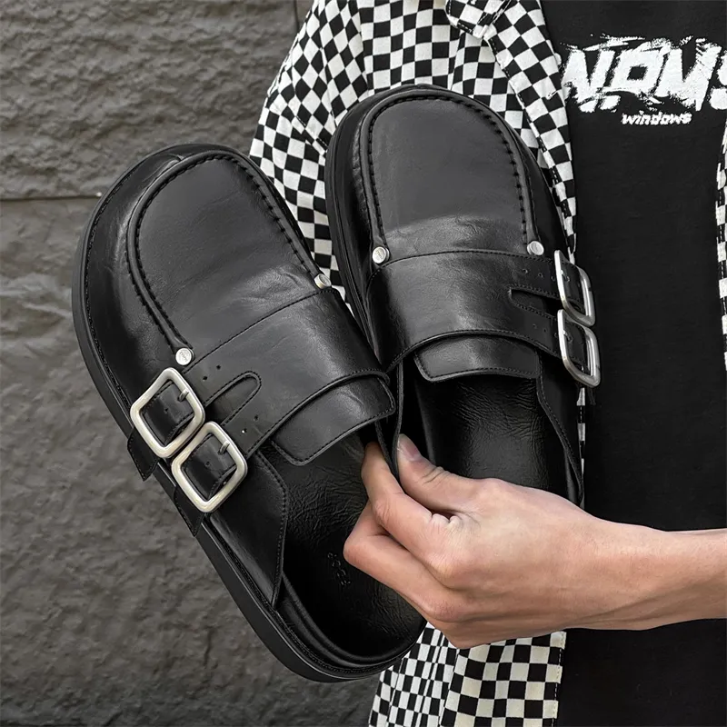 WEISHIBANGWEI Closed Toe Slippers Unisex Black-3