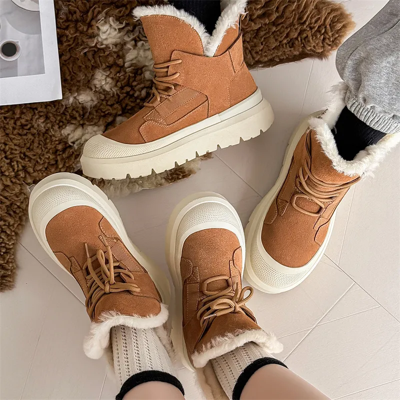 WEISHIBANGWEI Warm Slip Resistant Coverage Short Snow Boots Unisex-3