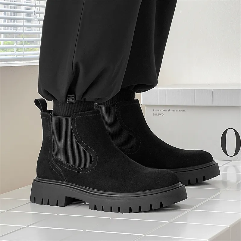 WEISHIBANGWEI Chelsea Boots Men's-3