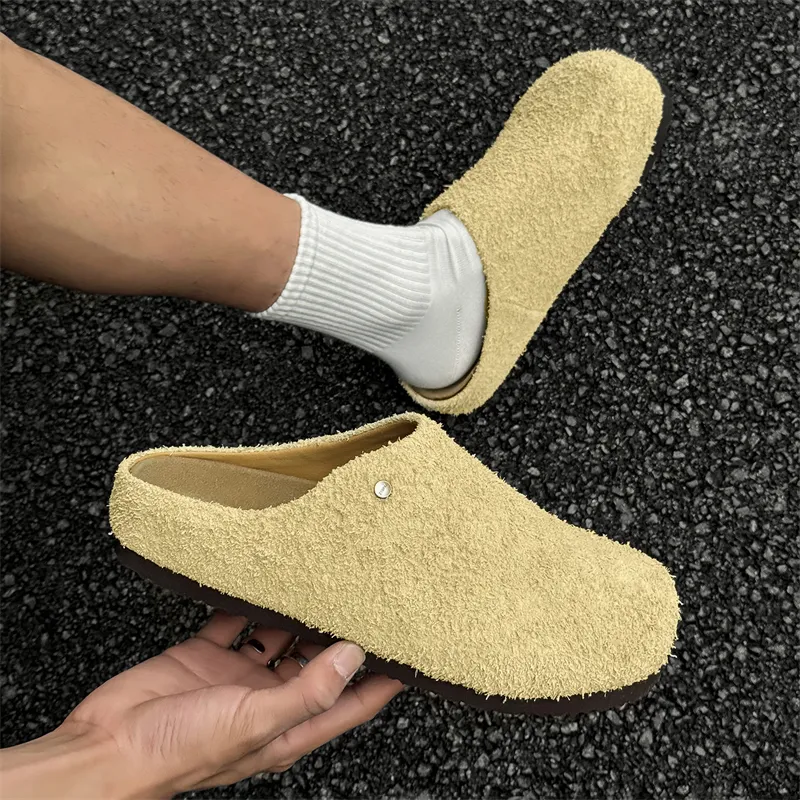 WEISHIBANGWEI Rubber Sole Closed Toe Slippers Unisex Lemon-3