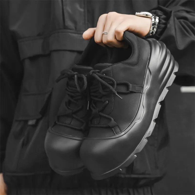 WEISHIBANGWEI Low Top Casual Shoes Men's Black-2