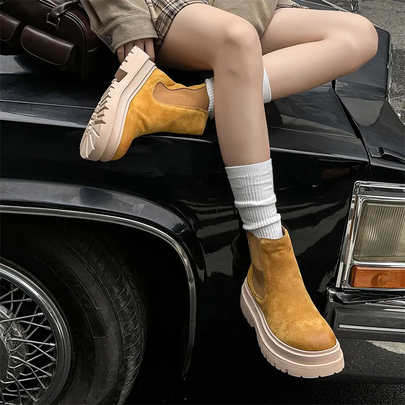 WEISHIBANGWEI Short Chelsea Boots Unisex-14