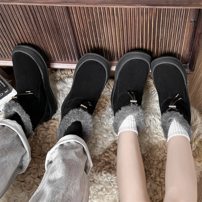 WEISHIBANGWEI Warm Anti Slip And Wear Resistant Short Snow Boots Unisex-11