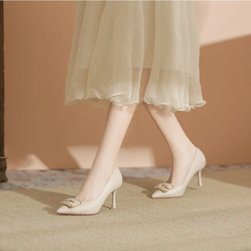 WEISHIBANGWEI Slim Heel High Heels Women's-4