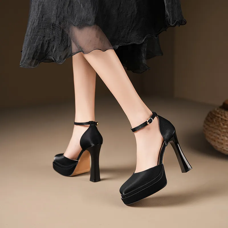 WEISHIBANGWEI Chunky Heel High Heels Women's-8